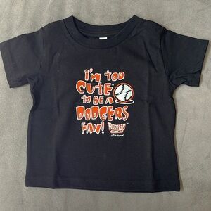 San Francisco Giants Toddler Shirt - I'm Too Cute to be a Dodgers Fan - 2T